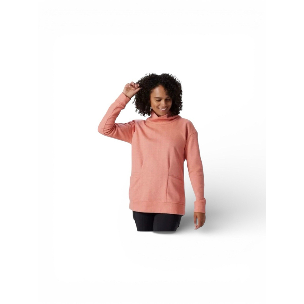 Columbia Women's Lodge Funnel Neck Pullover Fleece Sweatshirt Coral Size S NWT